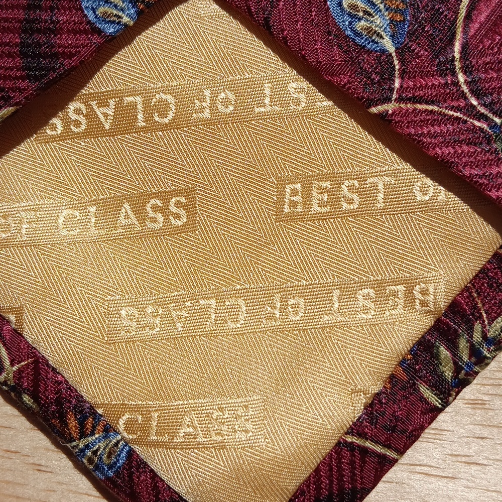 Robert Talbott Red And Blue Patterned *Print* Tie - image 4